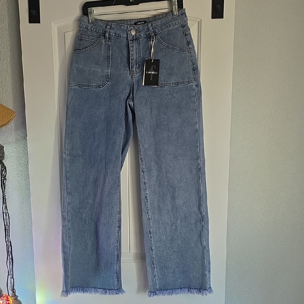 Light Blue Straight Leg Women's Jeans
